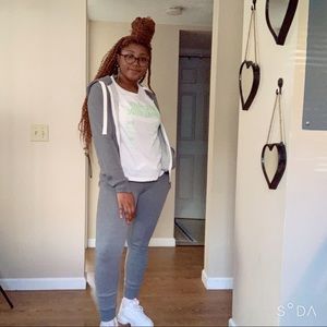 Classic  Fleece Zip Up Hoodie and Jogger Plus Set